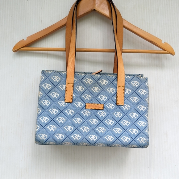 DOONEY & BOURKE blue monogrammed small handbag purse - Picture 12 of 16